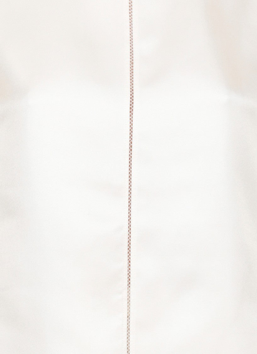 Loulou De Saison Ivory Havana Embroidered Silk Blouse