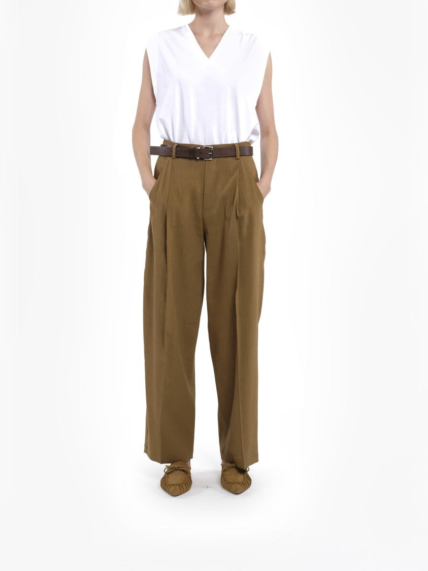 Tela Ruben New Wide-Leg Cropped Tapered Pants
