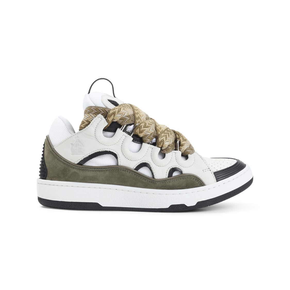 Lanvin Leather Sneakers With Suede Accents
