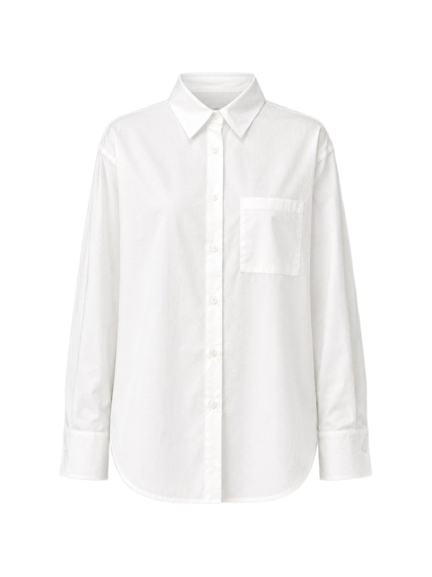 The Frankie Shop Button-Up Organic Cotton Shirt With Minimalist Design
