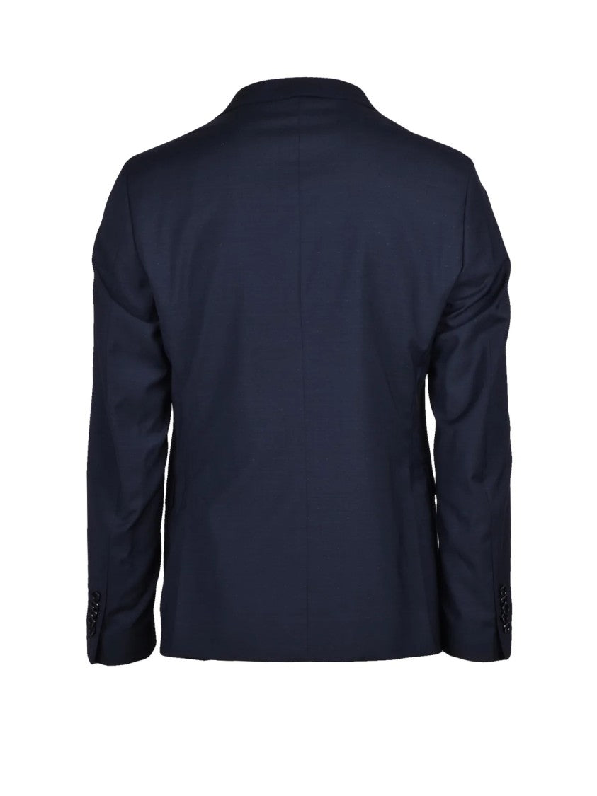 Paoloni Blue Sartorial Virgin Wool-Blend Suit
