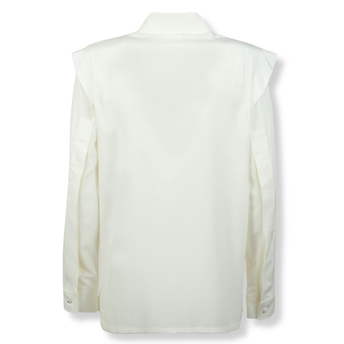Max Mara Tailored White Shirt With Button-Down Front And Pointed Collar