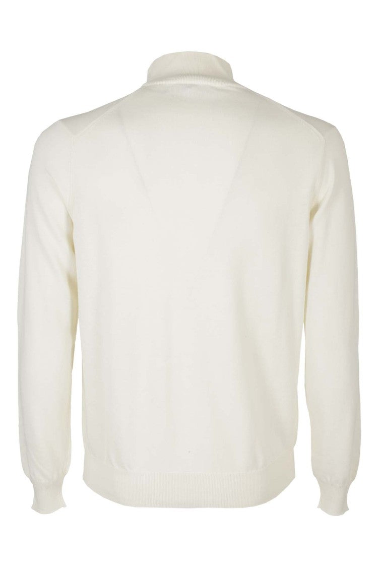 Kangra Burro Crepe Cotton High-Collar Cardigan