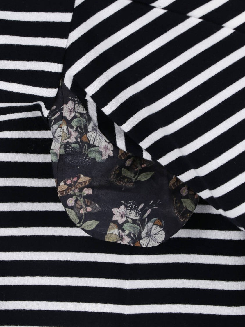 Undercover Black/White Asymmetrical Striped Boxy Top