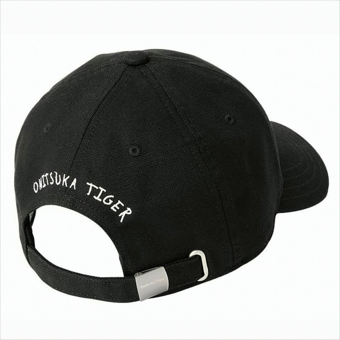 Onitsuka Tiger Embroidered Tiger Face Black Baseball Cap