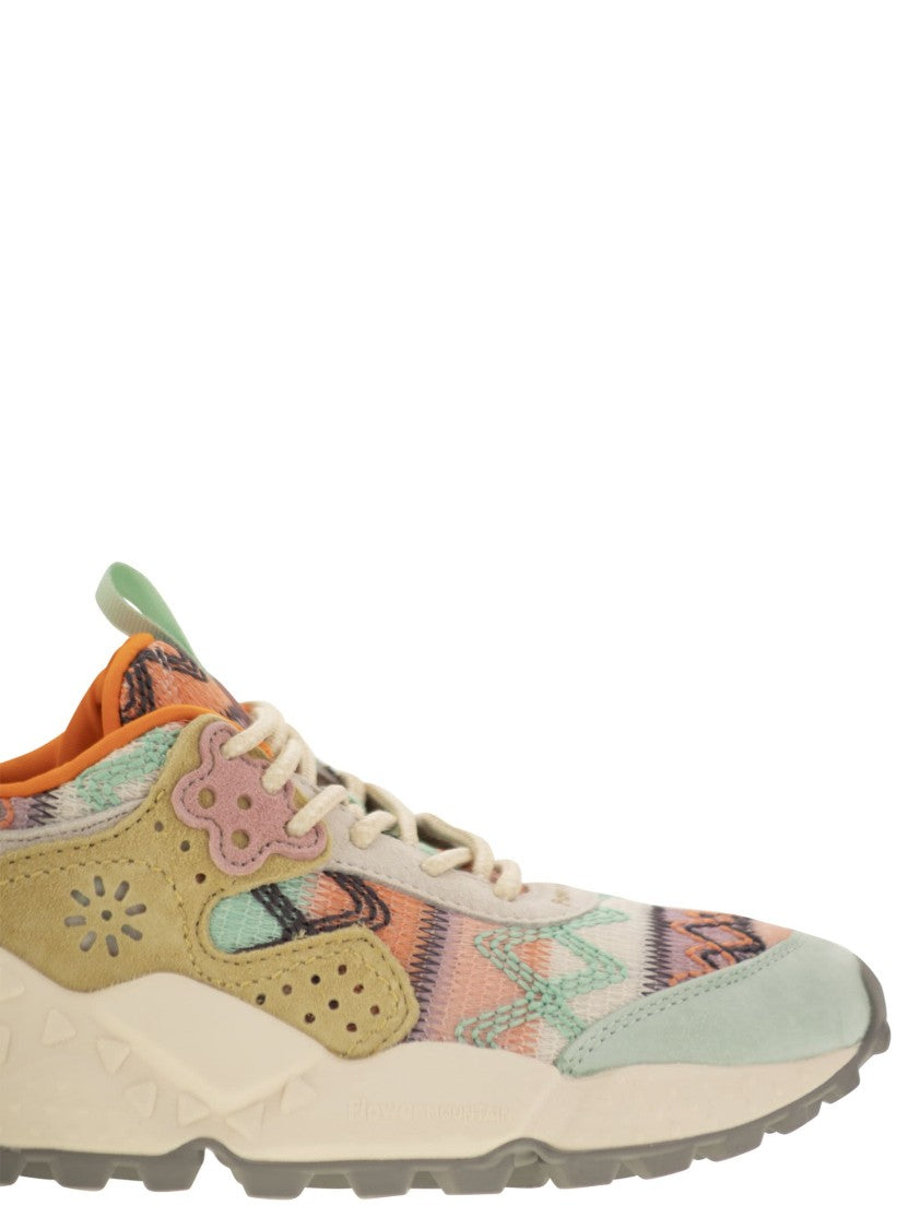 Flower Mountain Kotetsu - Sneakers In Suede And Technical Fabric