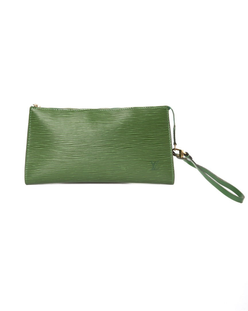 Louis Vuitton Accessories Mm Epi Clutch Bag In Green