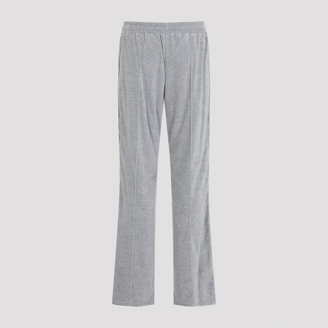 Celine Grey Velvet Cotton Tracksuit Pants With Embroidered Logo