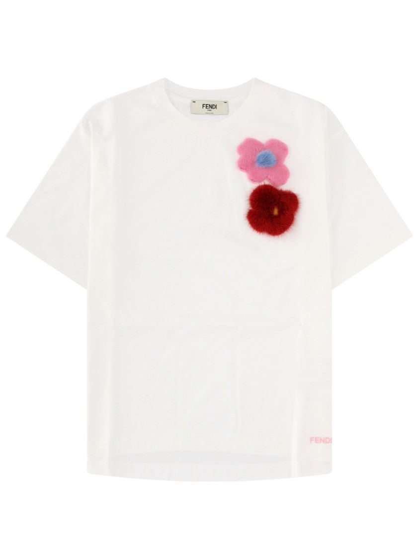 Fendi Sunny Side Flowers Floral Cotton T-Shirt
