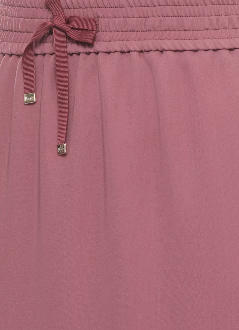 Herno Midi Skirt With Adjustable Drawstrings And Side Vents