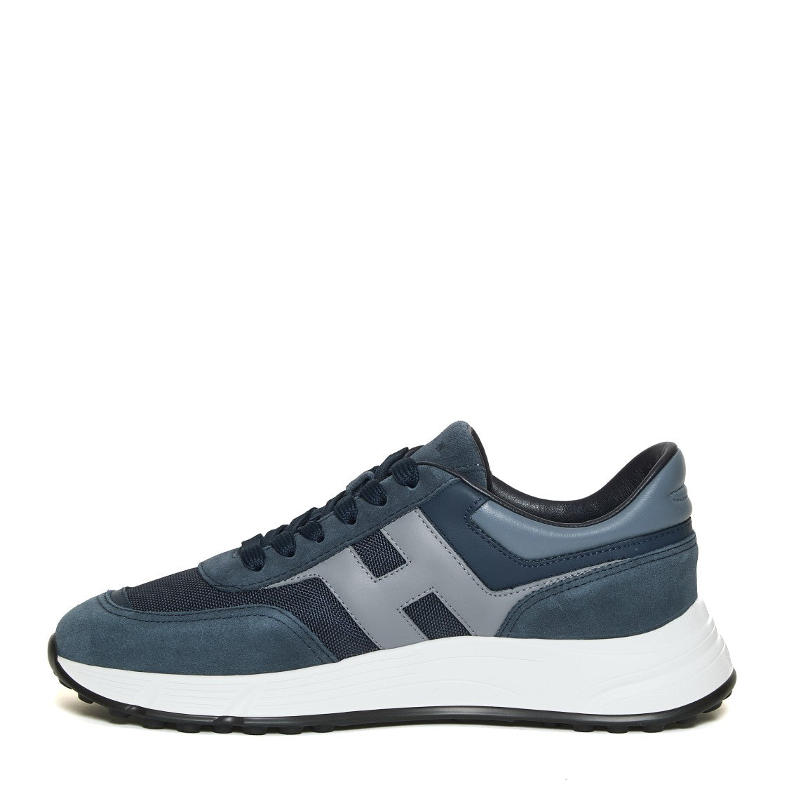Hogan Hyperlight Suede And Fabric Blue Sneakers