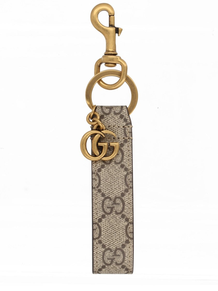 Gucci Ophidia Double-G Antique Gold Keychain