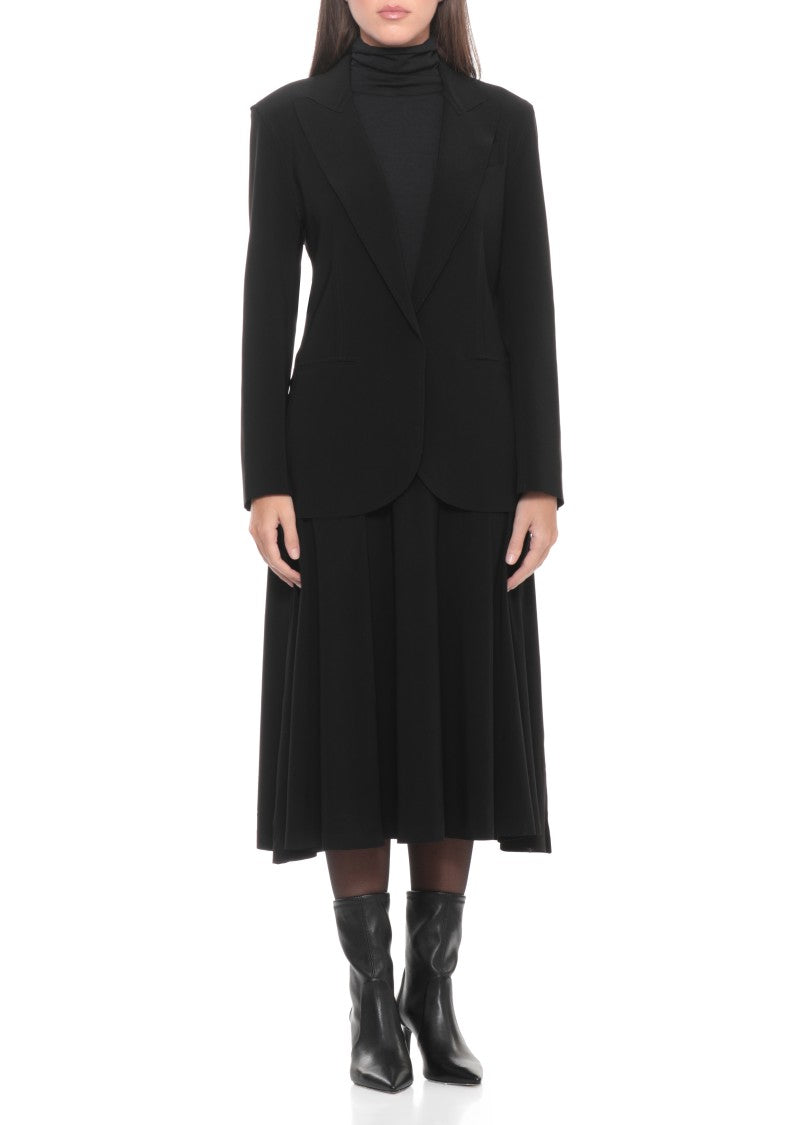 Norma Kamali Black Single Breasted Velcro Blazer