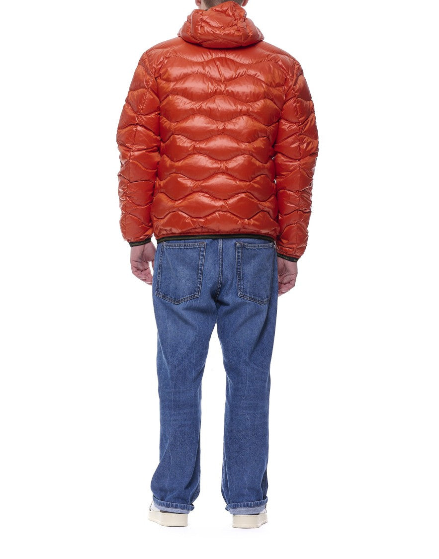 Blauer Wave-Quilted Puffer Jacket With Glossy Finish
