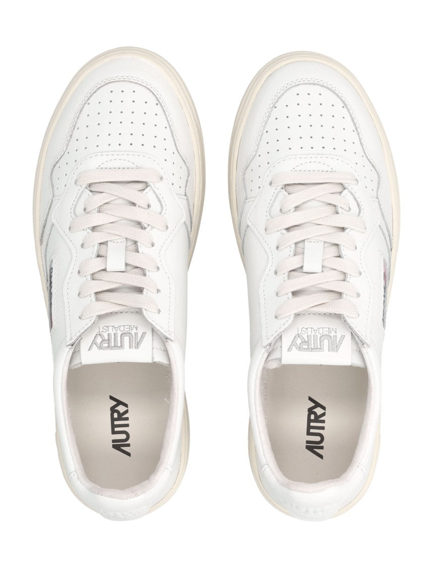 Autry Minimalist Low-Cut Sneakers With Perforated Design
