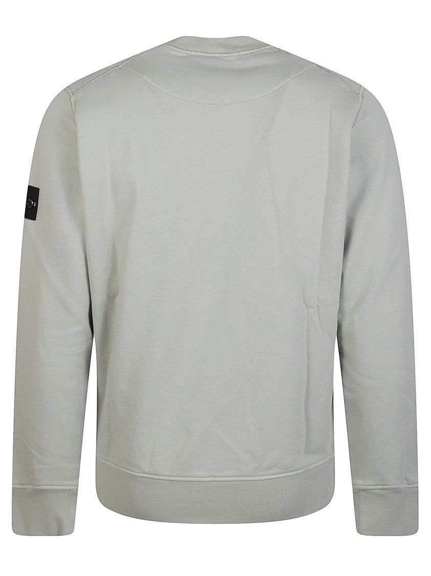 Stone Island Grey Basic Logo Cotton Sweatshirt