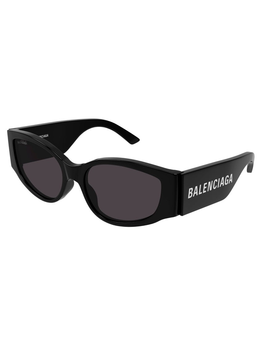 Balenciaga Oversized Black Frame Bb0258s Sunglasses With Bold Logo