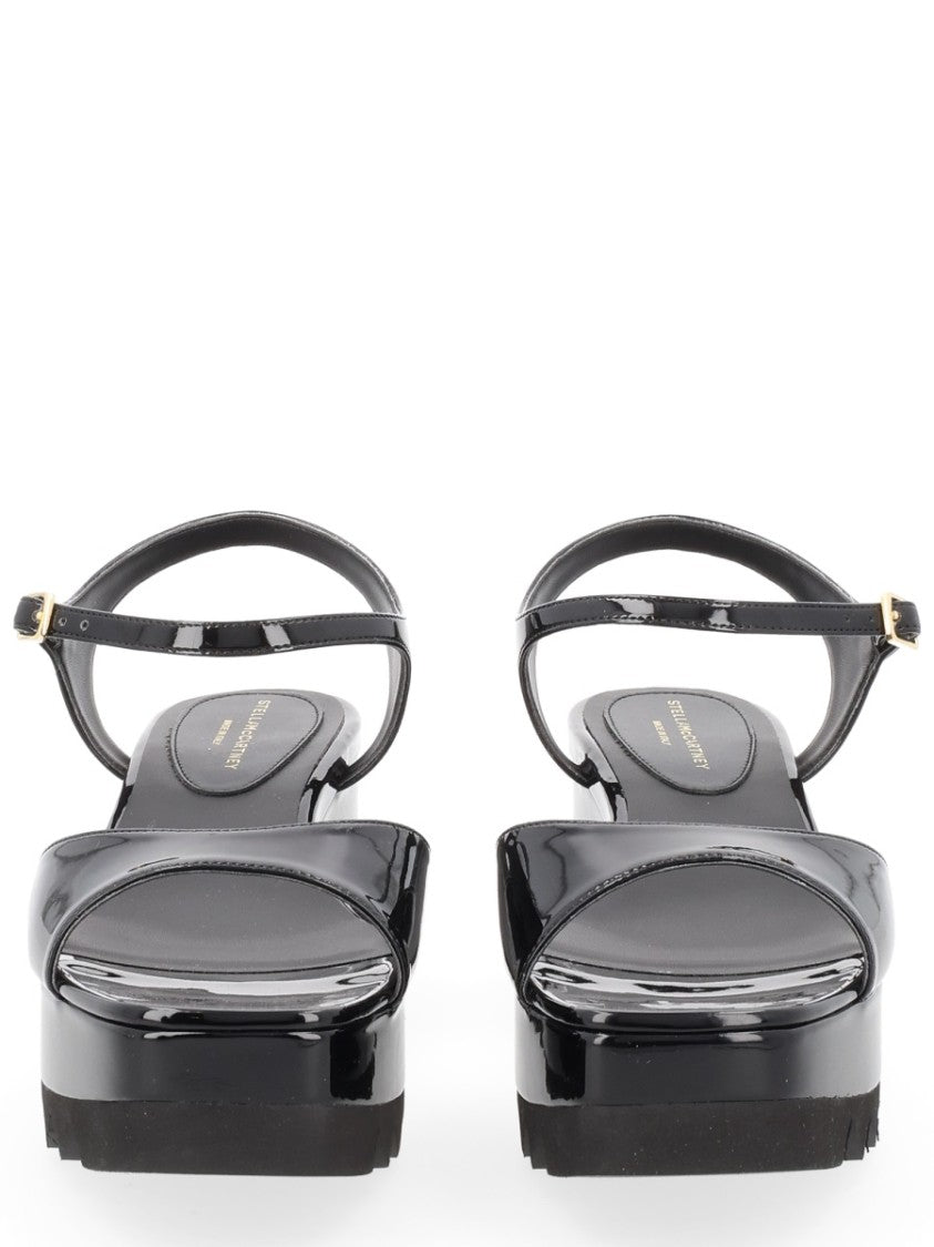 Stella Mccartney Elyse Glossy Platform Wedge Sandals