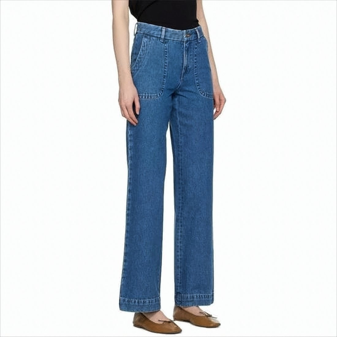 A.P.C. High-Waisted Straight Denim Pants With Robust Structure