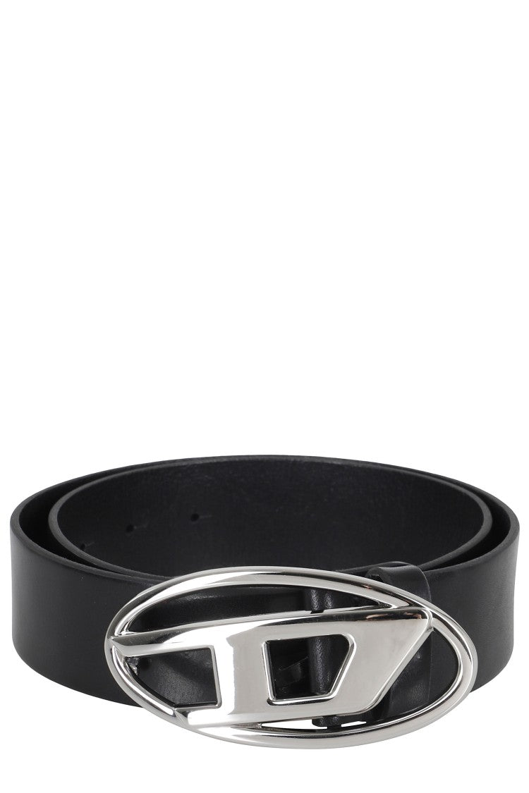 Diesel Black 1Dr Faux-Leather Metal-Buckle Belt