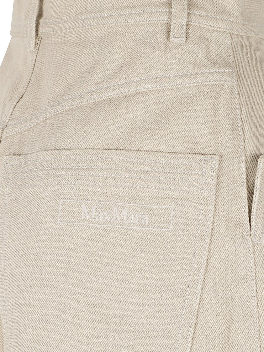 Max Mara Wide-Leg Trousers With High Waist And Button Closure