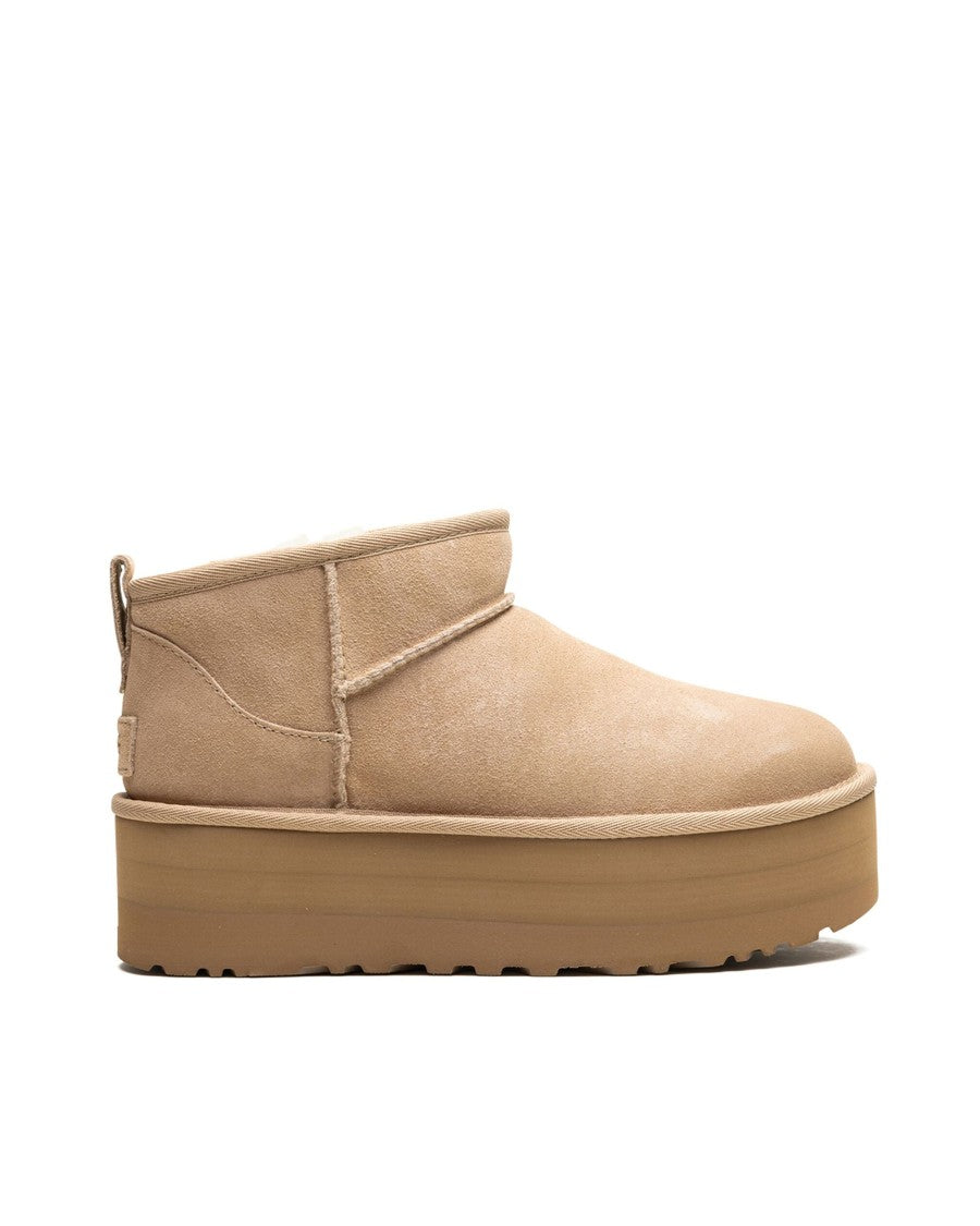 Ugg Ultra Mini Platform Ankle Boot In Suede