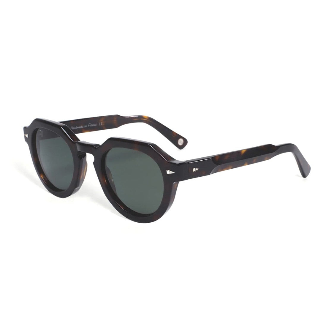 Ahlem Dark Turtle Grenelle Acetate Geometric Sunglasses