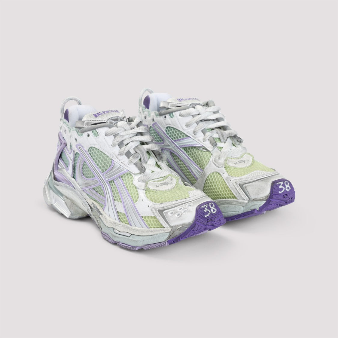 Balenciaga Multicolour Leather Sneakers With Dynamic Texture