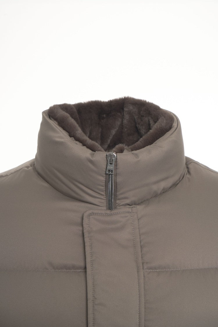 Herno Down Jacket With Faux Fur Collar