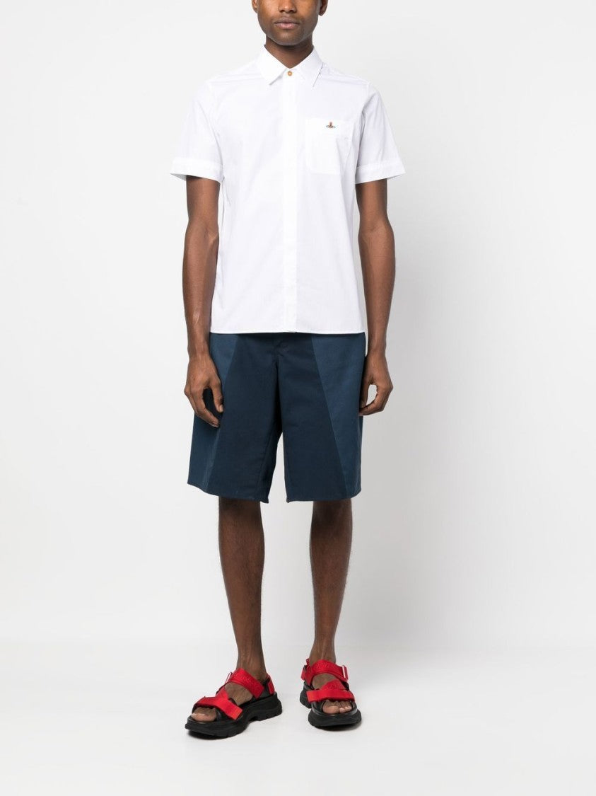 Vivienne Westwood White Organic Orb Logo Short Shirt
