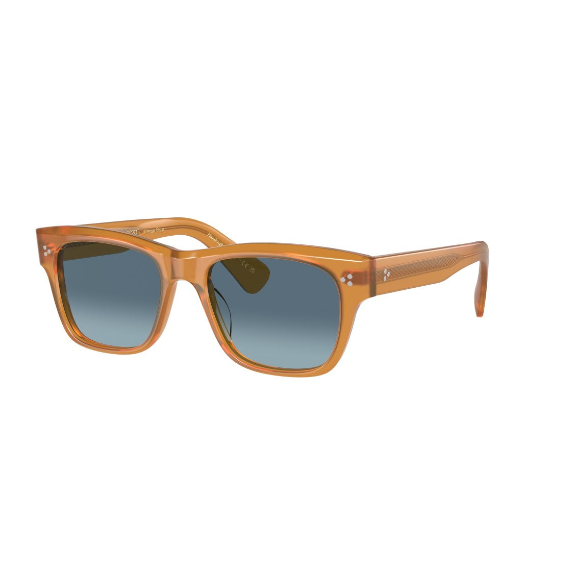 Oliver Peoples 0Ov5524su Translucent Amber Acetate Sunglasses With Gradient Blue Lenses