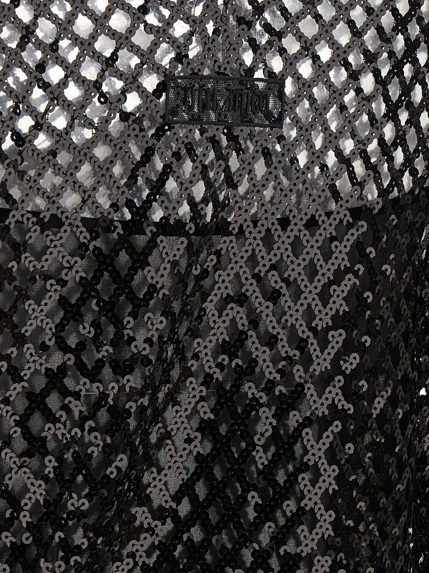The Attico Sequin Mesh Dress