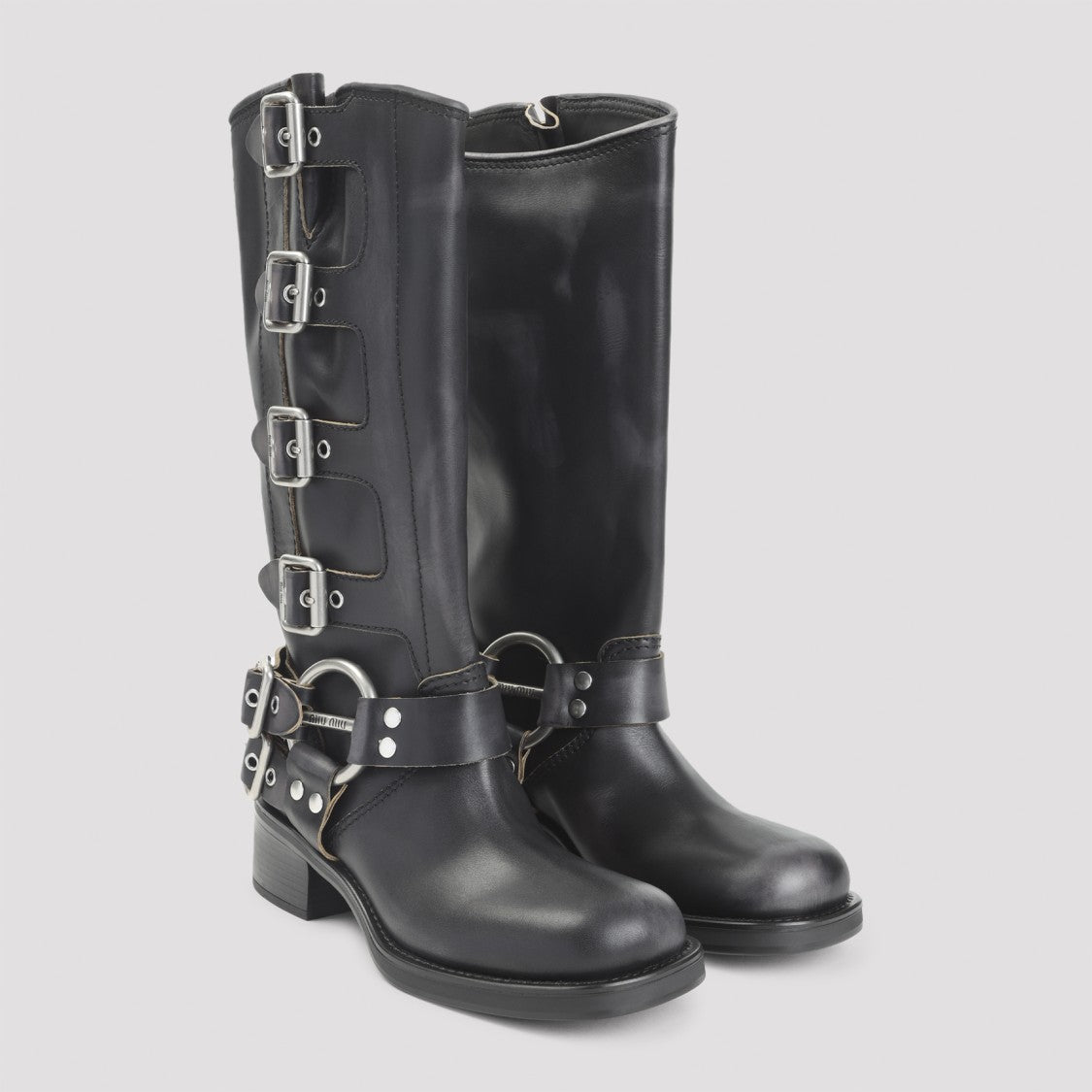 Miu Miu Knee-High Calf Leather Boots