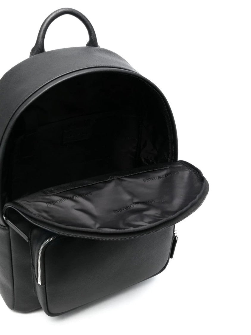 Emporio Armani Rounded Black Backpack