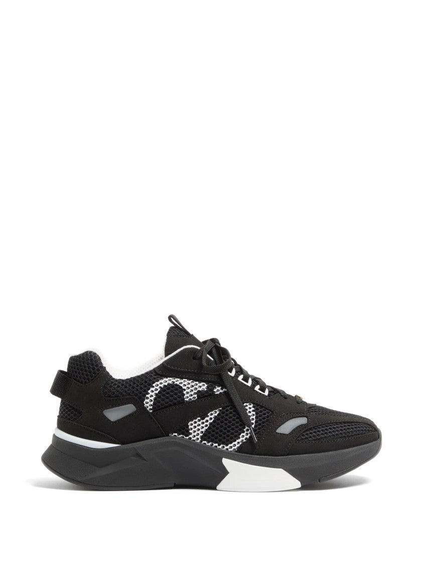 Valentino Black Demivee Mesh Sporty Sneakers