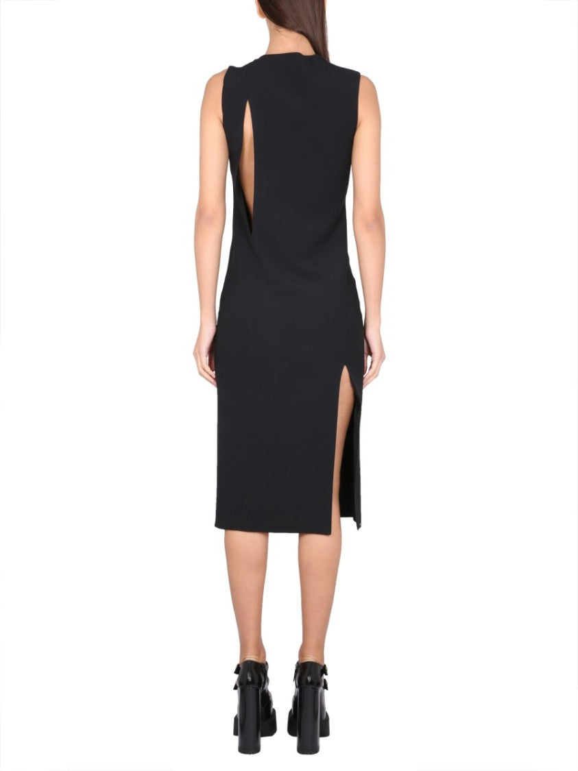 Versace Sleeveless Midi Dress With Cutouts