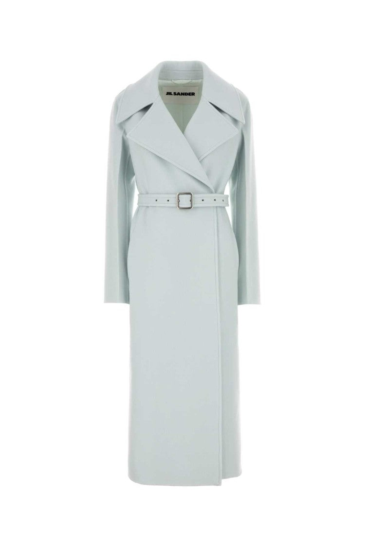 Jil Sander Pastel Light Blue Cashmere Coat