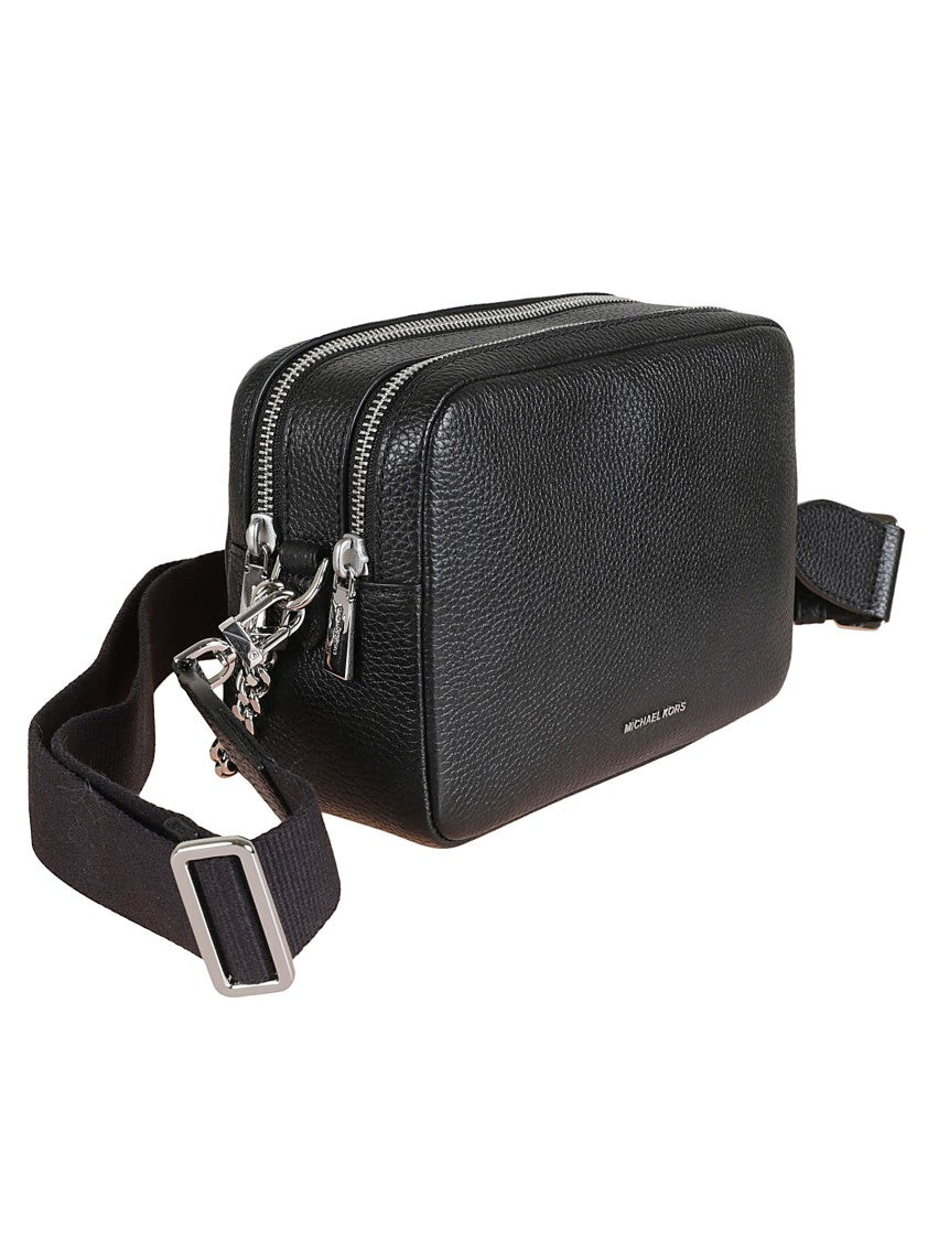 Michael Kors Black Grained Leather Shoulder Bag