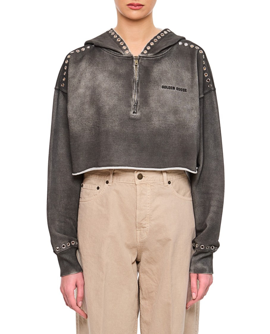 Golden Goose Grey Cropped Sweatshirt