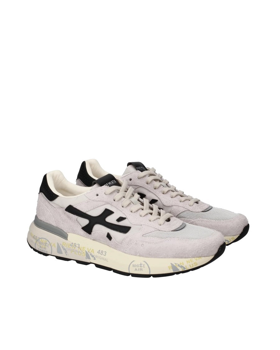 Premiata Layered Sneakers With Textured Sole And Cushioned Finish