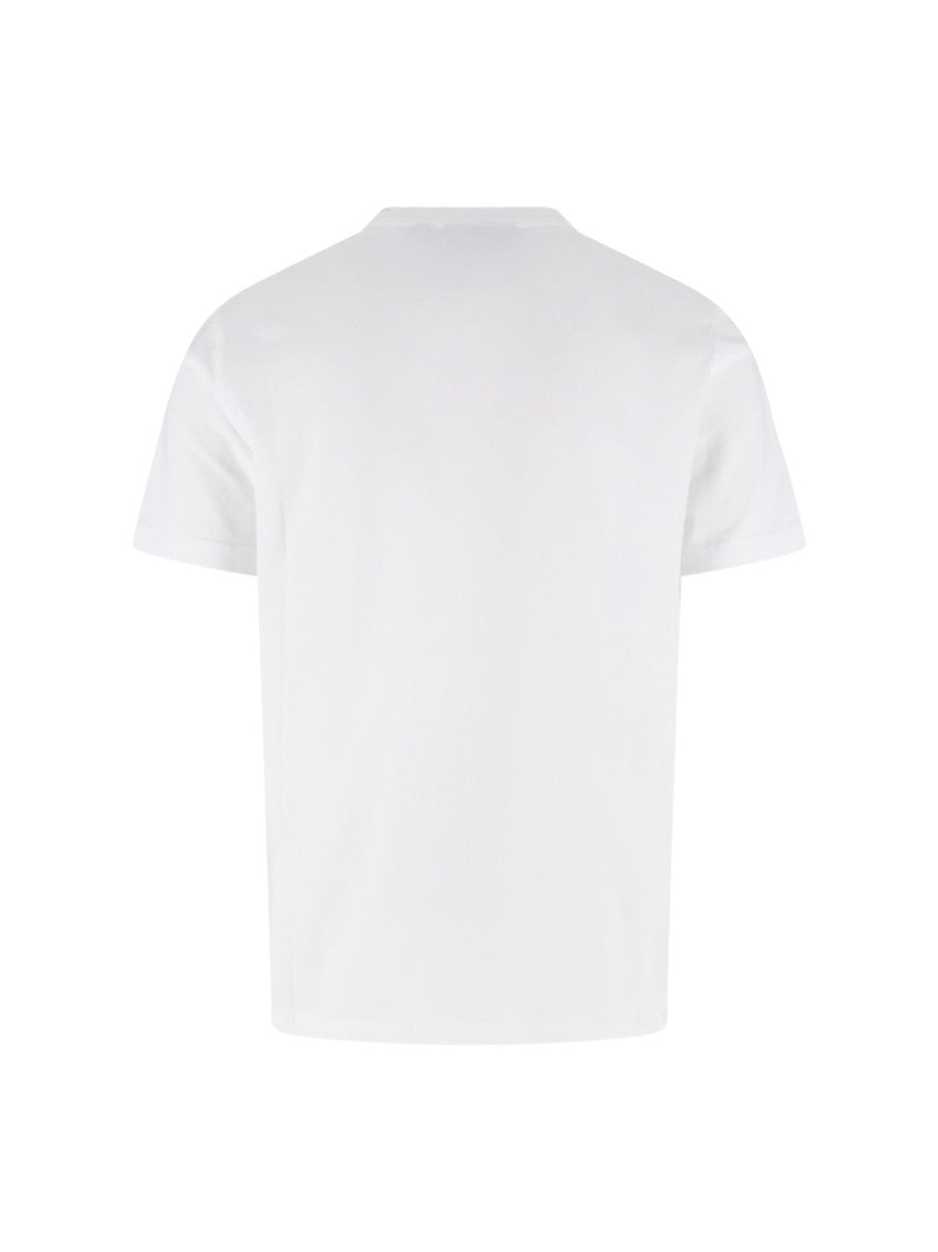 Canada Goose White Plain Embossed Cotton Logo T-Shirt