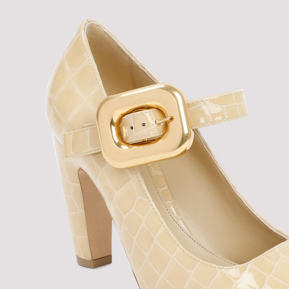 Bottega Veneta Beige Mostra Mary Jane Pump