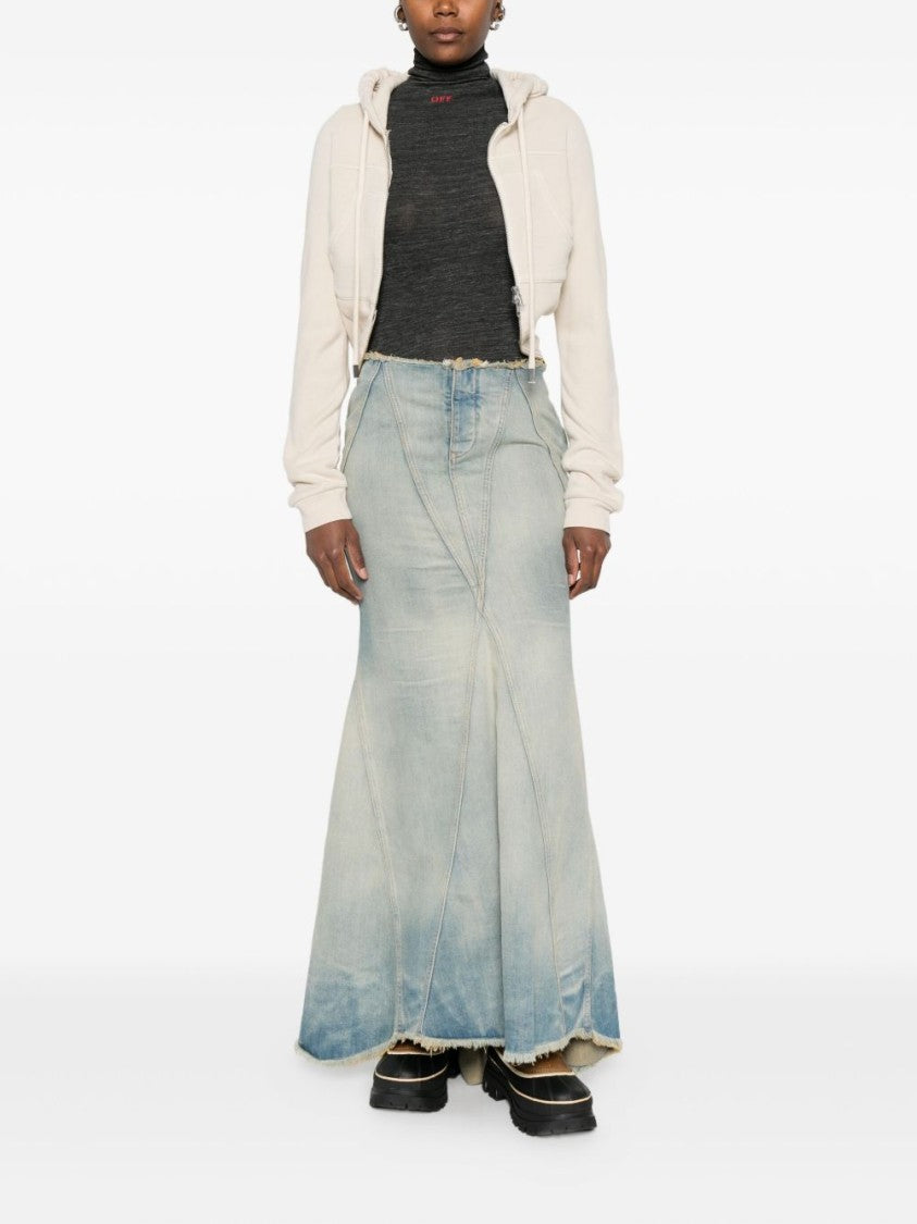 Off-White Fitted Long-Sleeve Turtleneck Sweater In Red