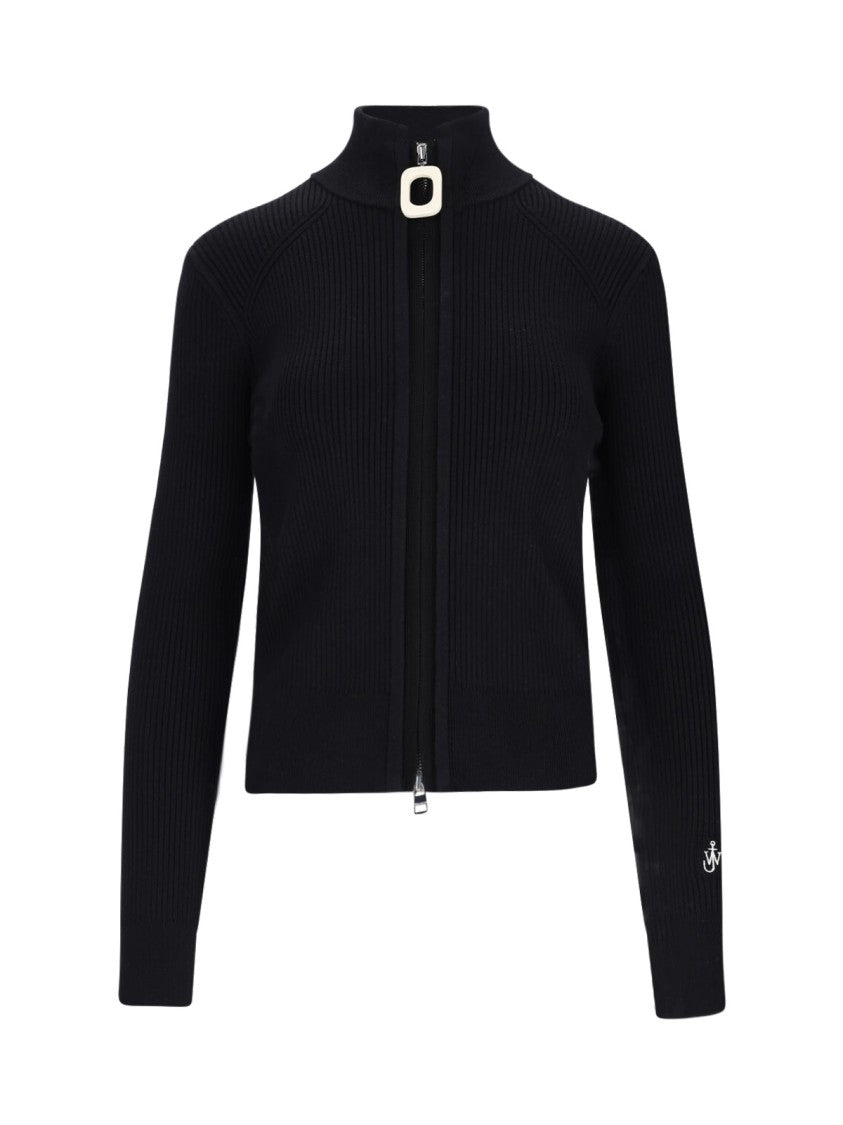 J. W. Anderson Zip Logo Cardigan – Black