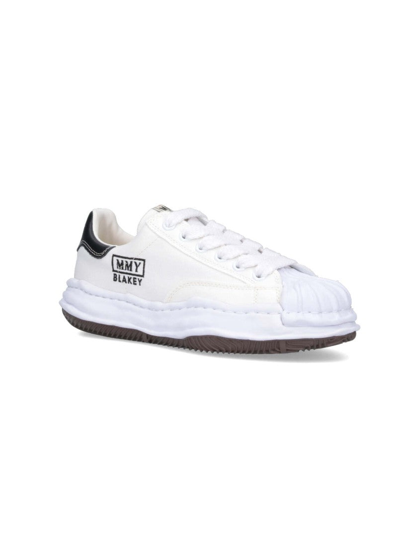 Maison Mihara Yasuhiro White Blakey Low-Top Cotton Sneakers