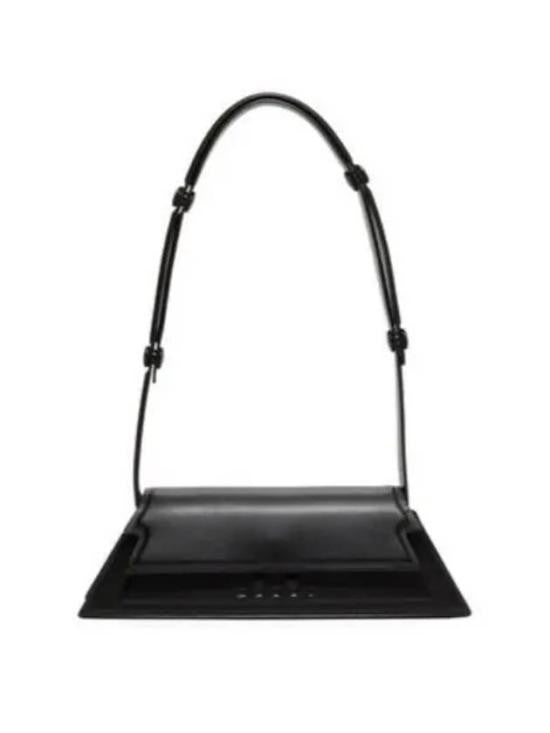 Marni Structured Calf Leather Crossbody Bag With Knot Details