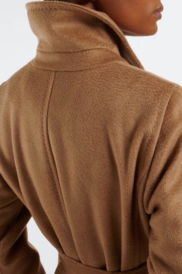 Max Mara Camel Manuela Belted Wrap Camel Coat