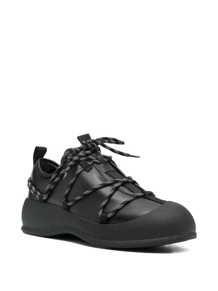 Bally Black Patterned Laces Suede Ankle Boots