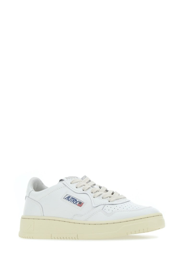 Autry Low-Top Leather Sneakers With Perforated Detailing
