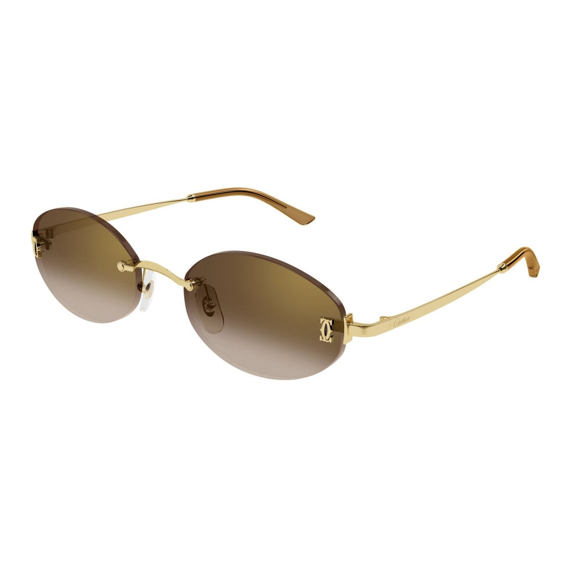 Cartier Ct0592s Oval Rimless Sunglasses